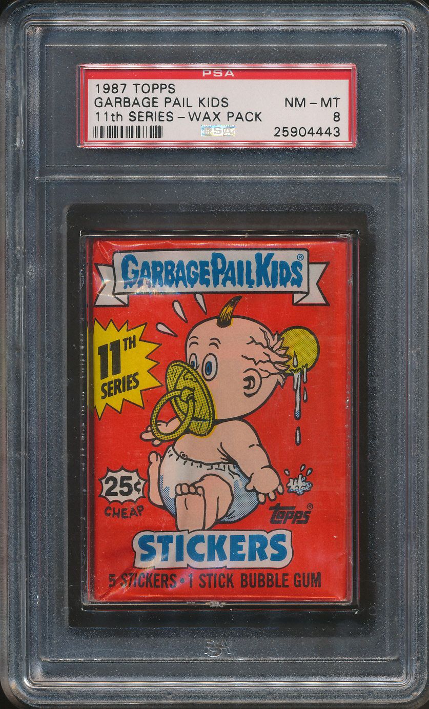 1987 Topps Garbage Pail Kids 11th Series Wax Pack PSA 8 (w/)