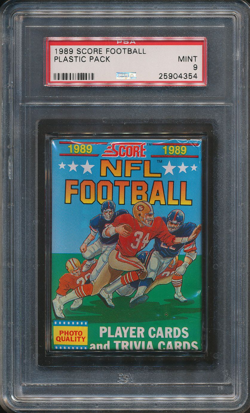 1989 Score Football Unopened Pack PSA 9