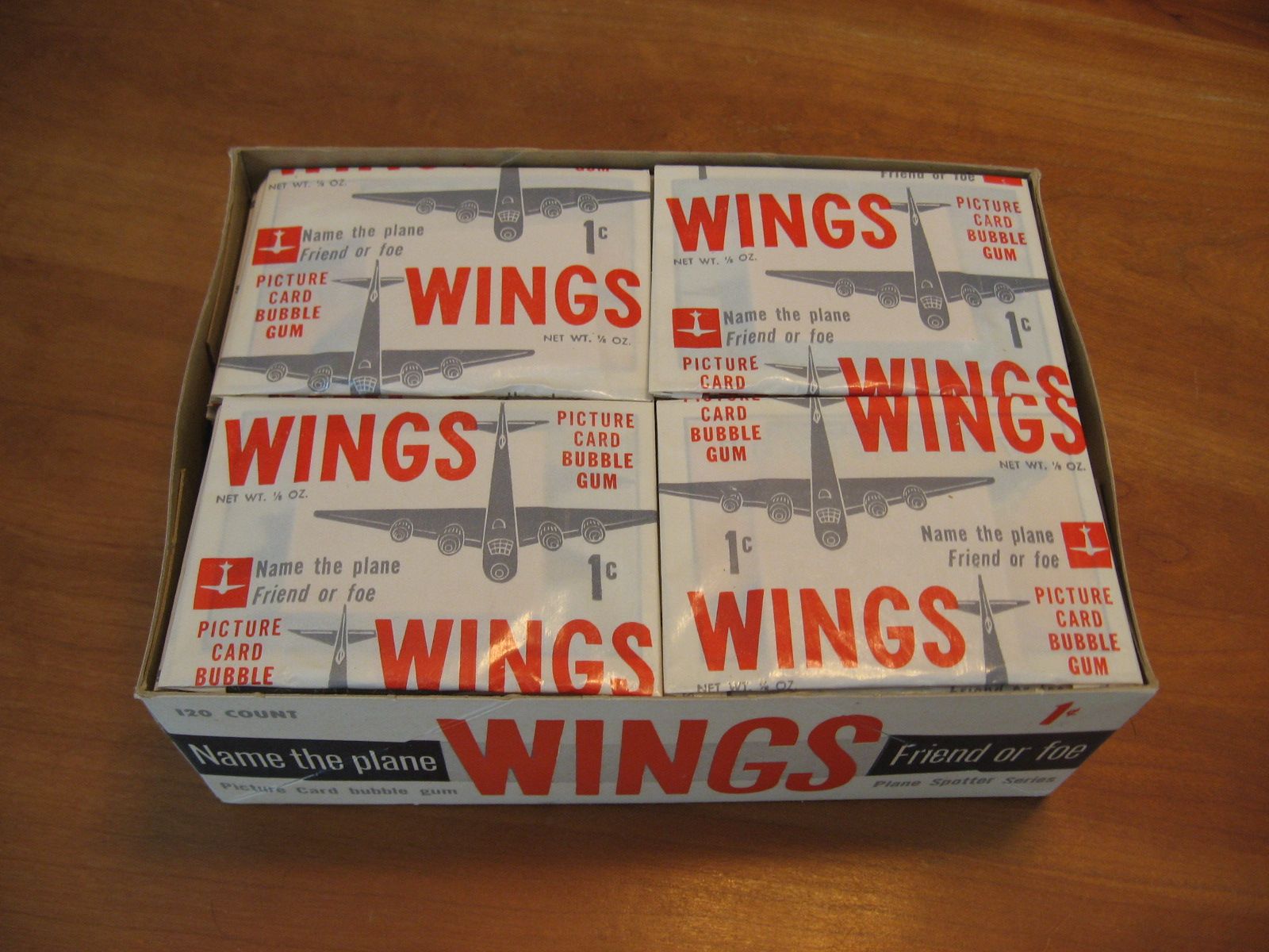 1952 Topps Wings Wax Unopened Box (1 Cent) (120 Packs) (BBCE)