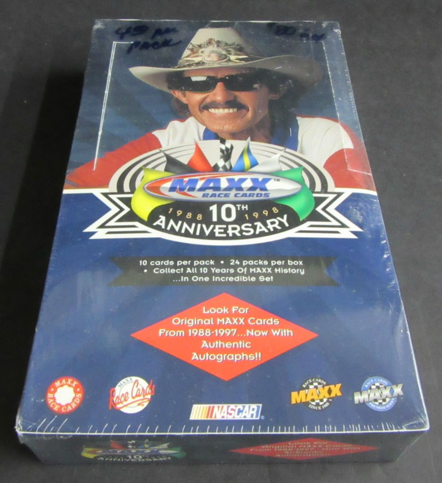 1998 Upper Deck Maxx 10th Anniversary Racing Race Cards Box