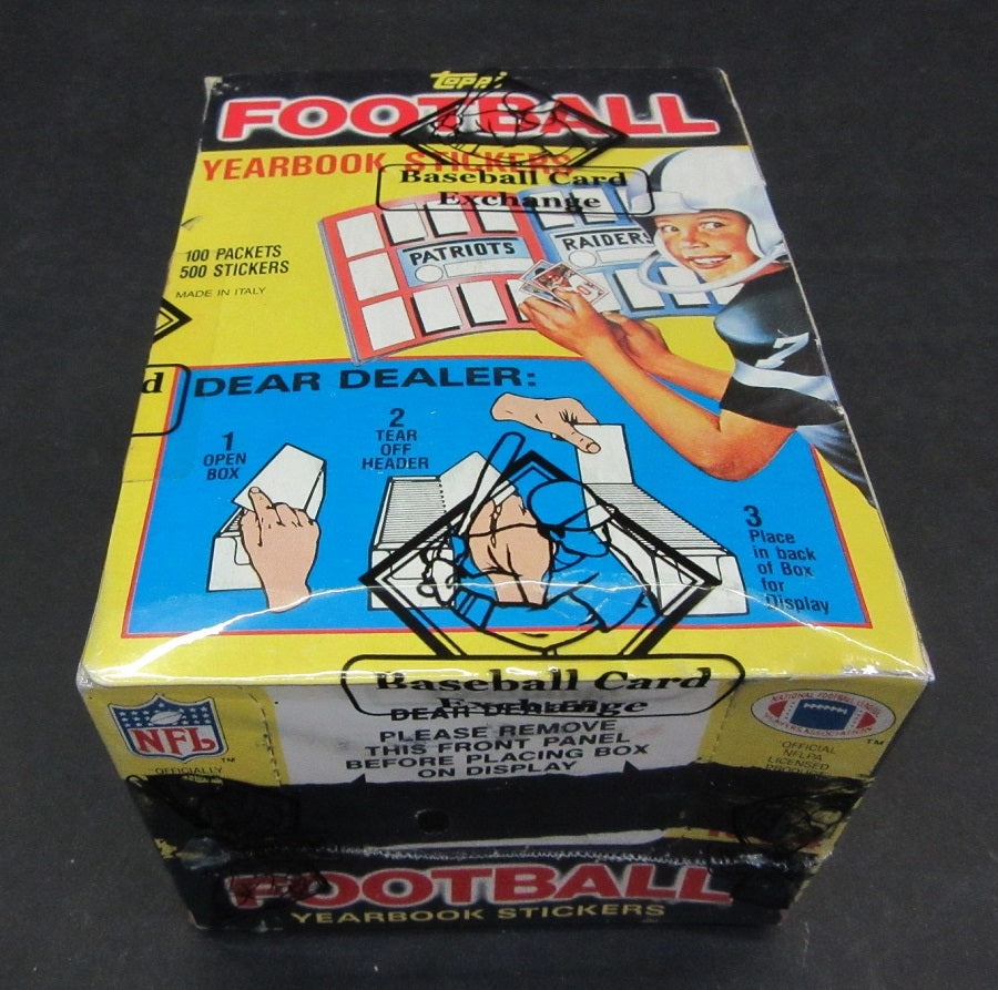 1984 Topps Football Yearbook Stickers Unopened Box