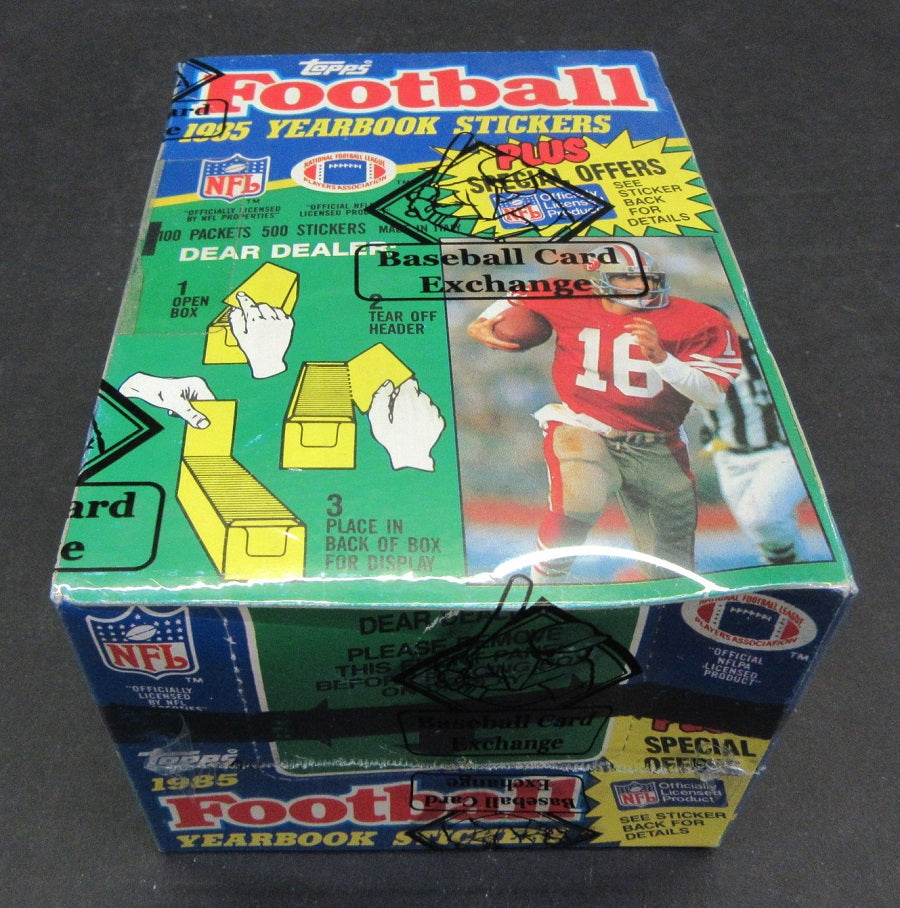 1985 Topps Football Yearbook Stickers Unopened Box