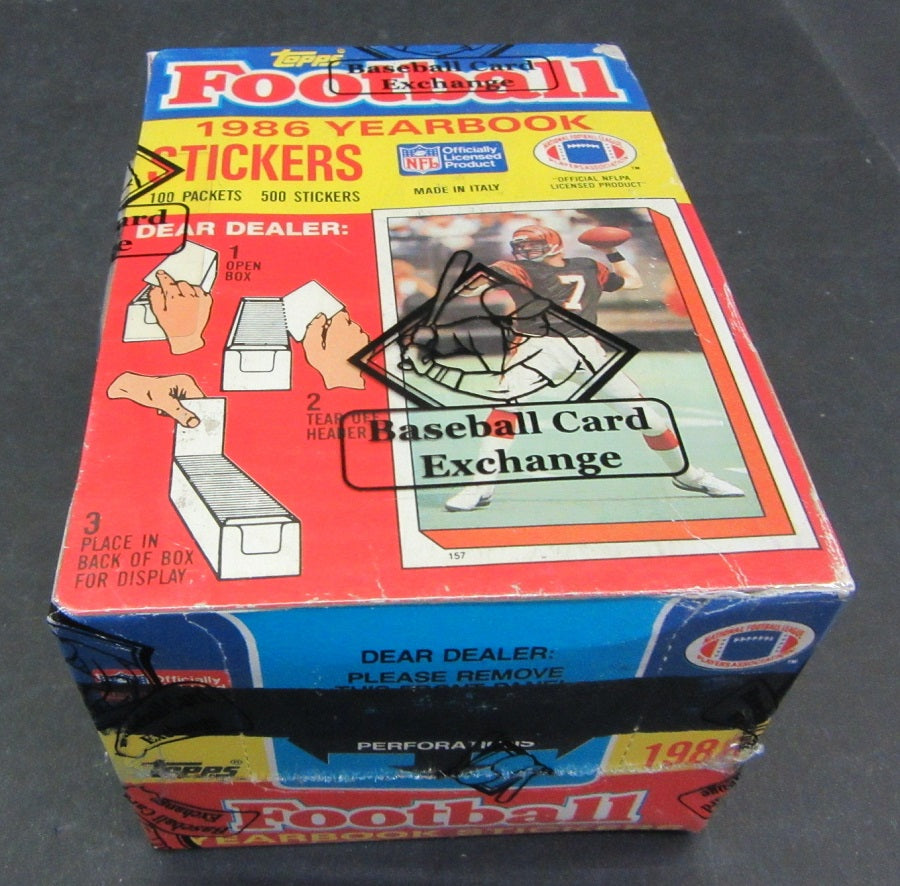 1986 Topps Football Yearbook Stickers Unopened Box