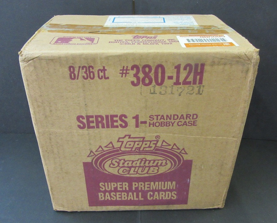 1992 Topps Stadium Club Baseball Series 1 Case (8 Box)