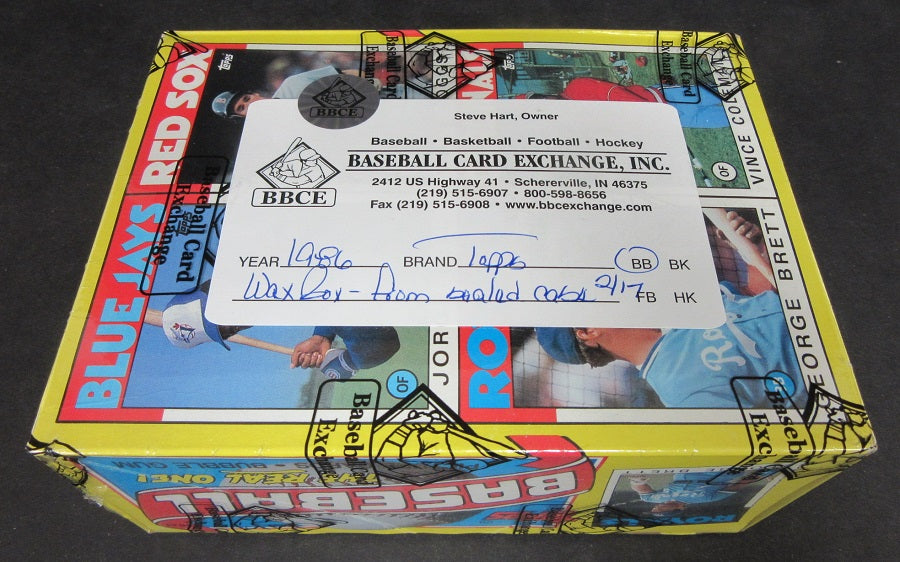 1986 Topps Wax 2024 33 Count Box