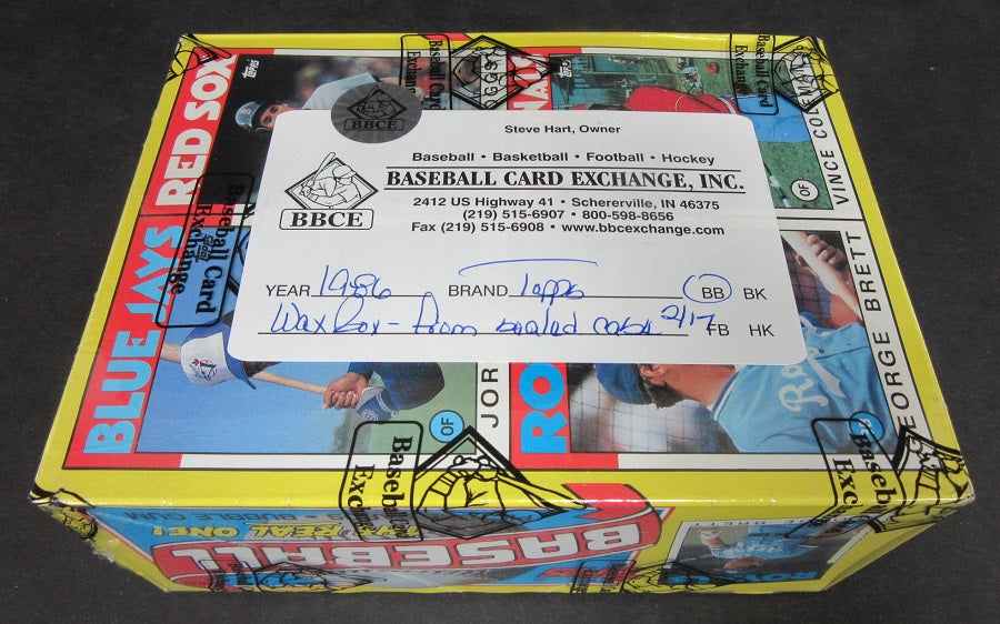1986 Topps Baseball Unopened Wax Box (FASC)