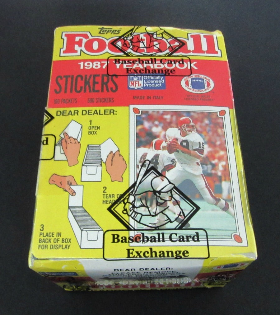 1987 Topps Football Yearbook Stickers Unopened Box (BBCE)