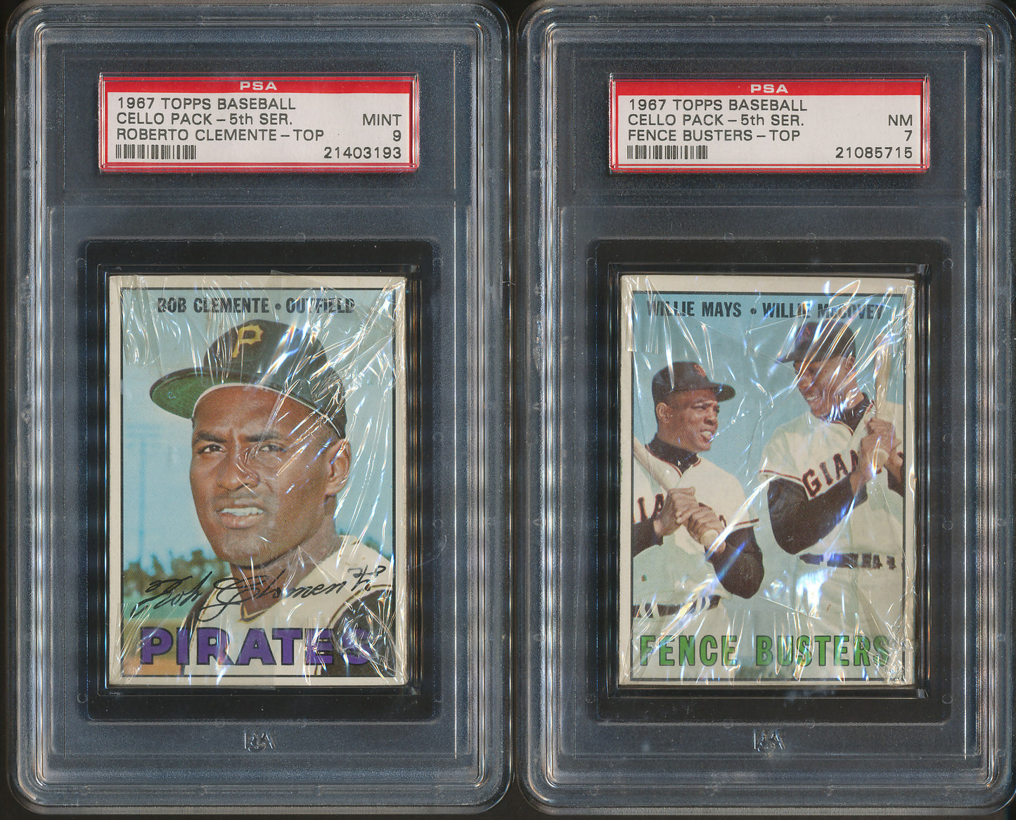 1967 Topps Baseball Cello Box PSA Graded Stars on Top