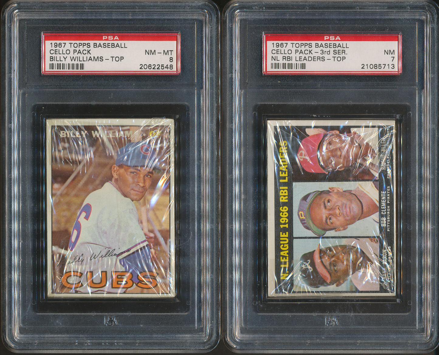 1967 Topps Baseball Cello Box PSA Graded Stars on Top