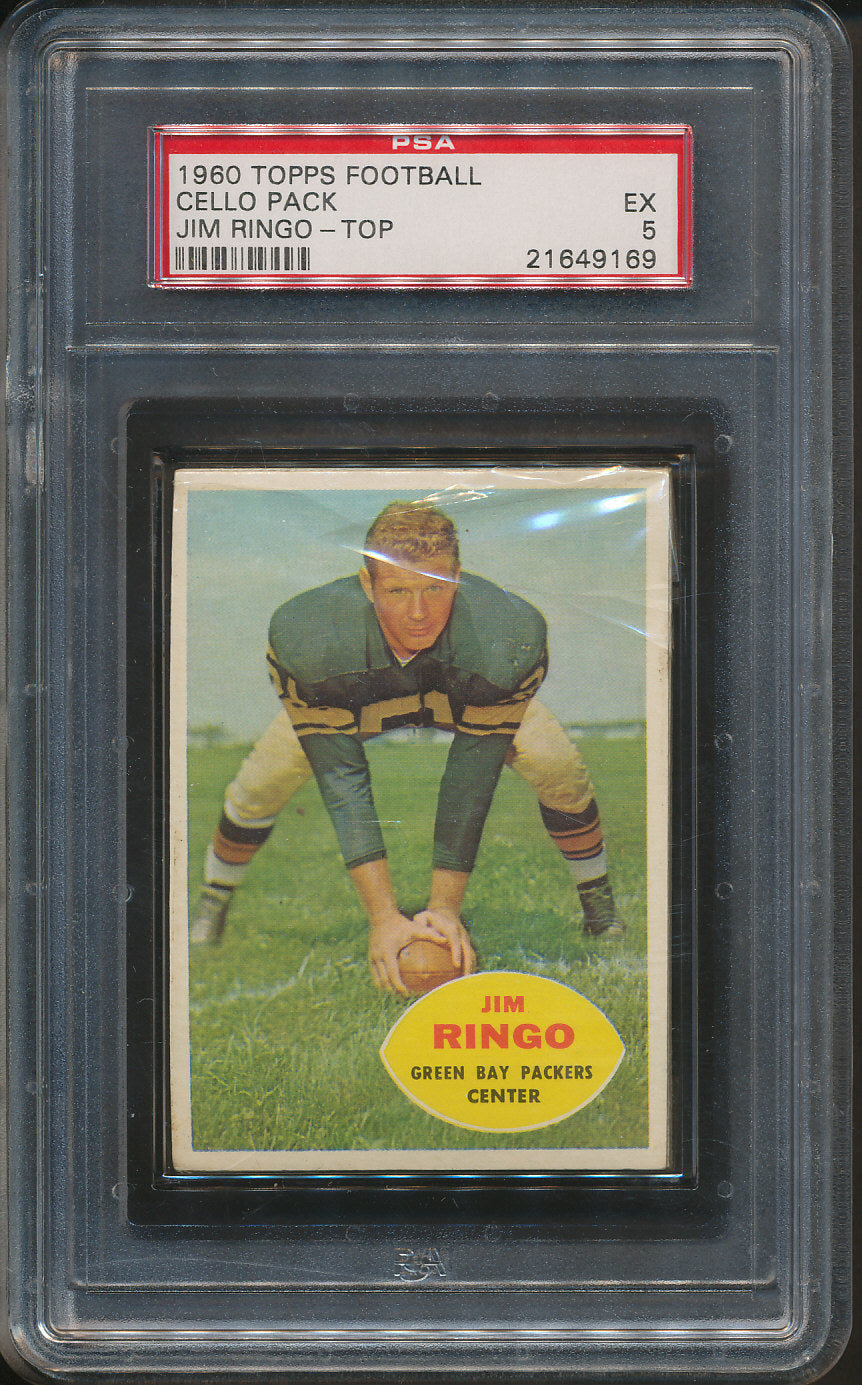 1960 Topps Football Unopened Cello Pack PSA 5 Ringo Top