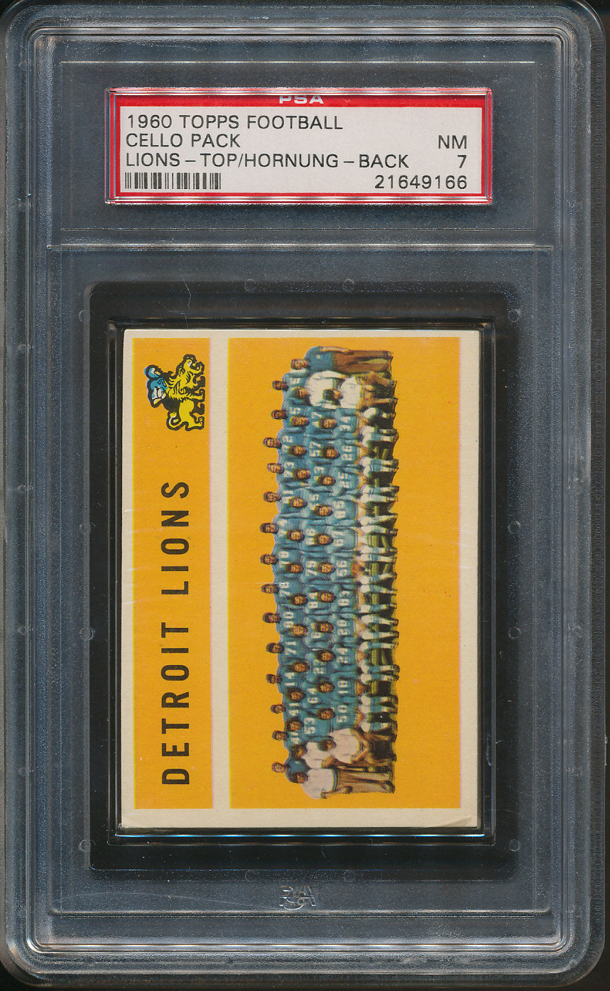 1960 Topps Football Unopened Cello Pack PSA 7 Hornung Back