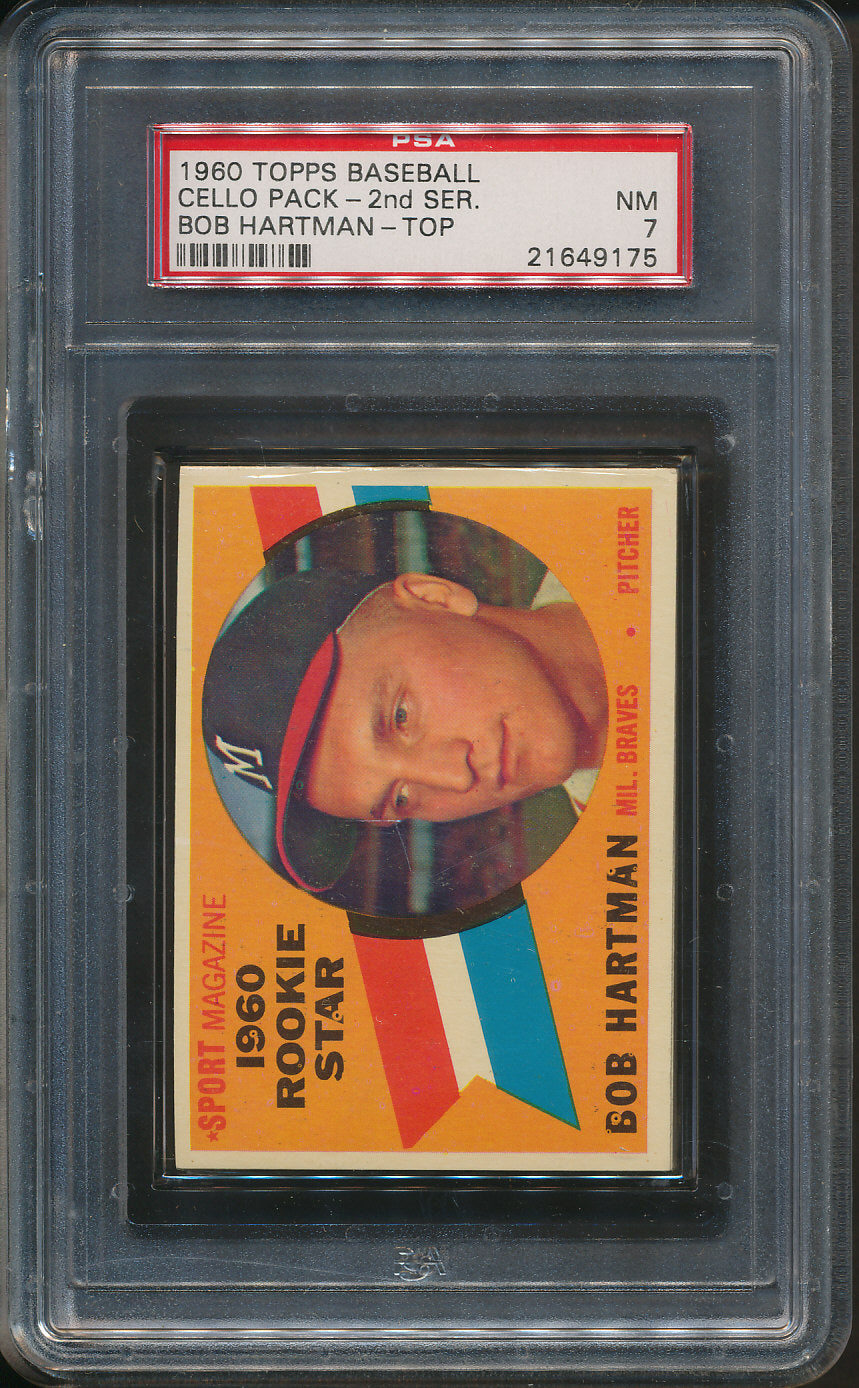 1960 Topps Baseball Unopened Cello Pack PSA 7