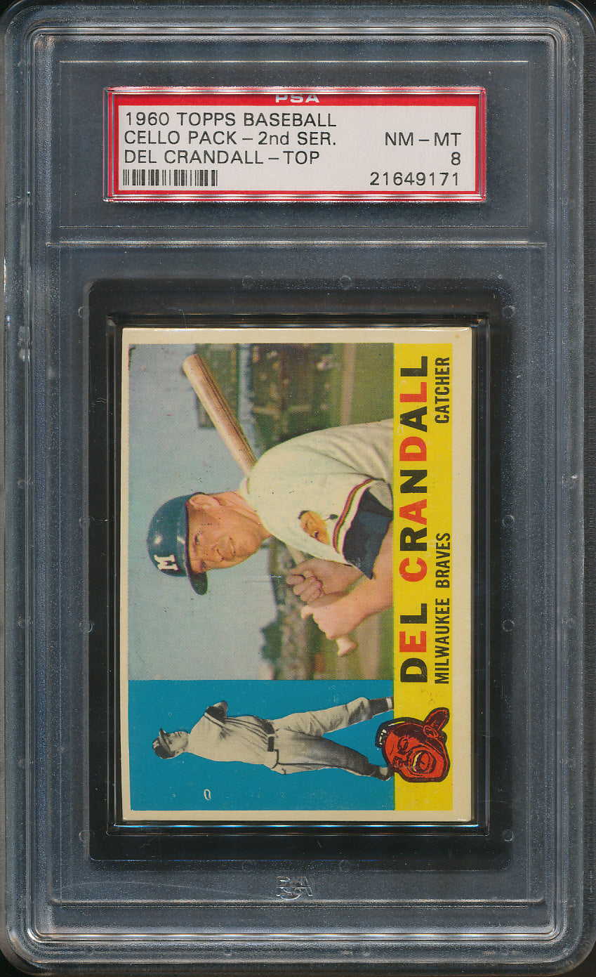 1960 Topps Baseball Unopened Cello Pack PSA 8