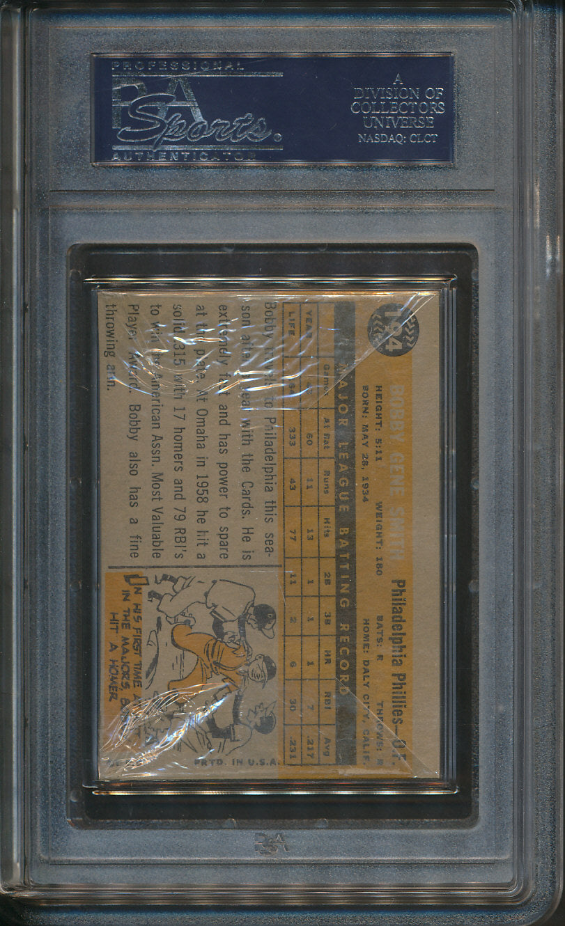 1960 Topps Baseball Unopened Cello Pack PSA 8