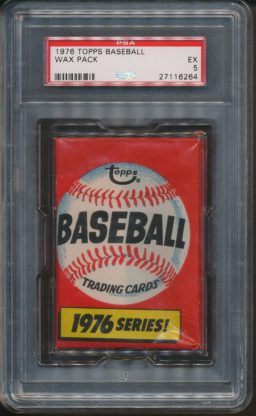 1976 Topps Baseball Unopened Wax Pack PSA 5