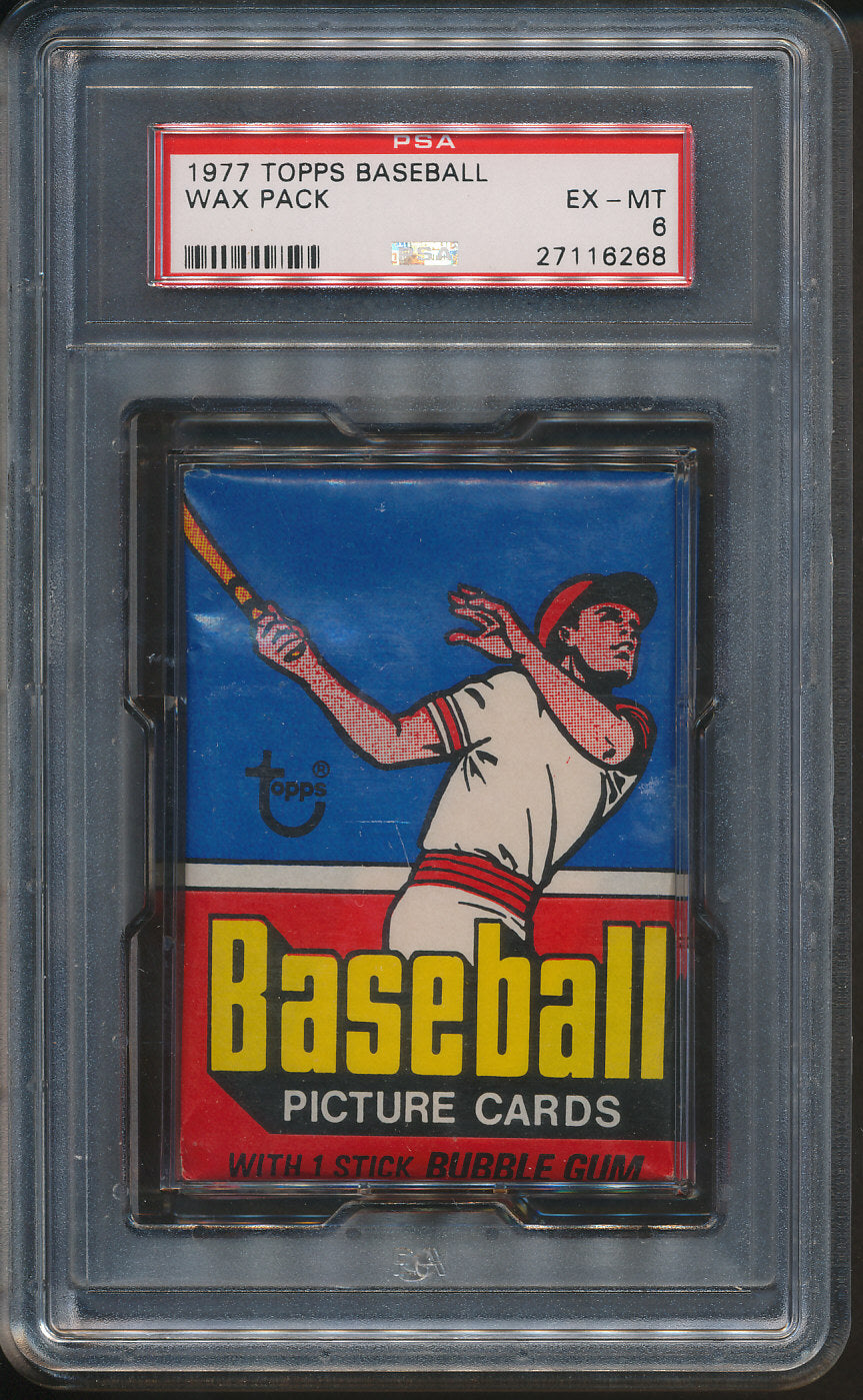 1977 Topps Baseball Unopened Wax Pack PSA 6