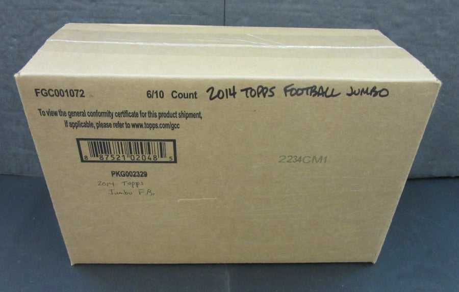 2014 Topps Football Jumbo Case (Hobby) (6 Box)