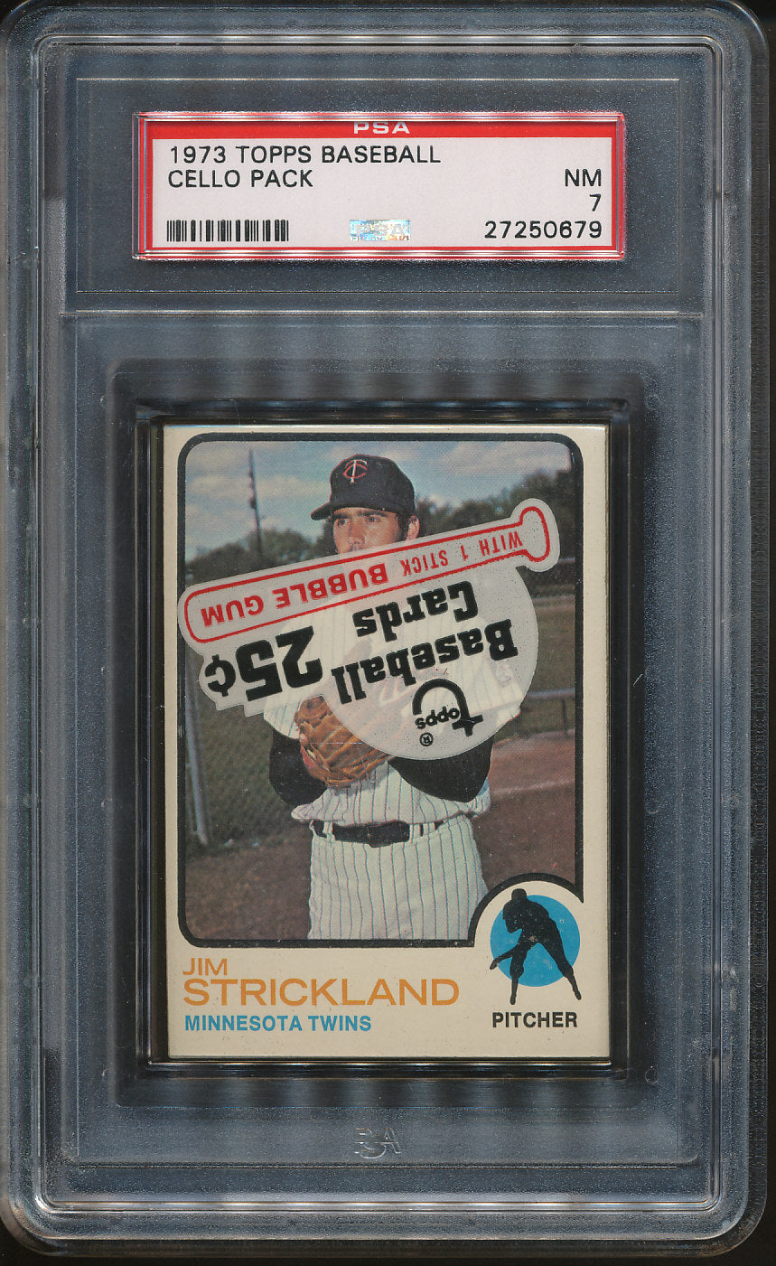 1973 Topps Baseball Unopened Cello Pack PSA 7