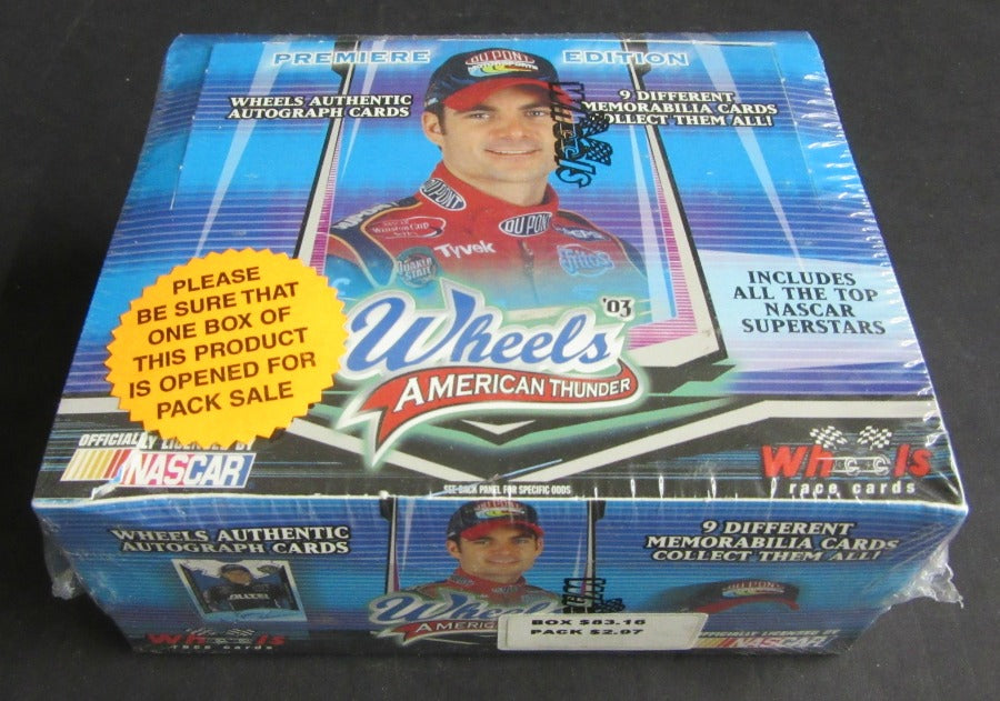 2003 Wheels American Thunder Racing Race Cards Box (Retail)