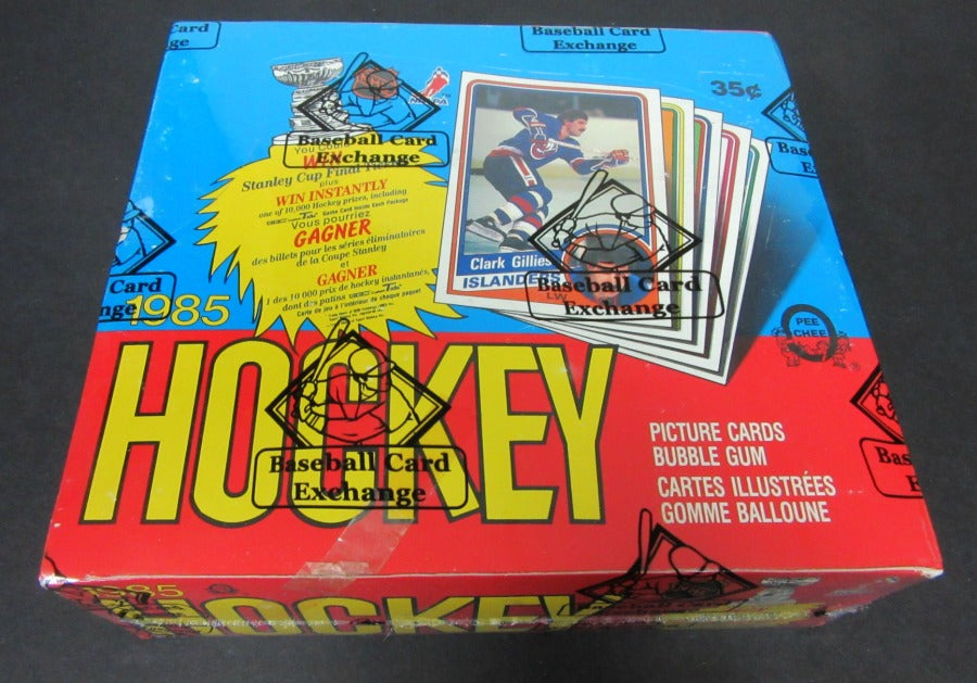 1984/85 OPC O-Pee-Chee Hockey Unopened Wax Box (Tape) (BBCE)