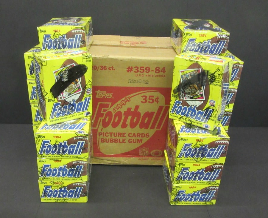 1984 Topps Football Unopened Wax Case (20 Box) (BBCE)