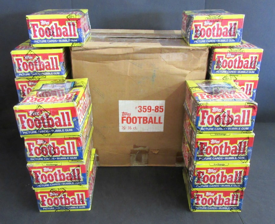 1985 Topps Football Unopened Wax Case (20 Box) (BBCE)