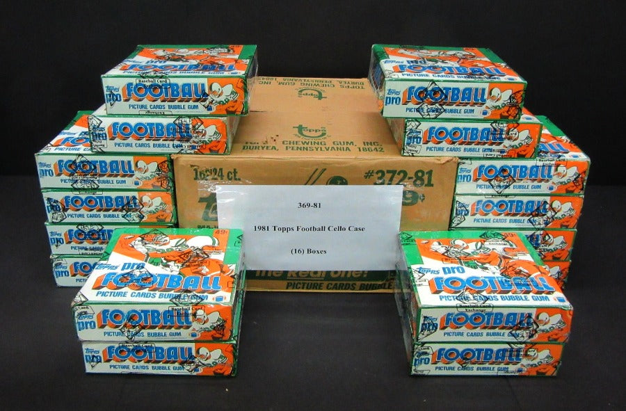 1981 Topps Football Cello Case (16 Box) (Wrapped) (BBCE)