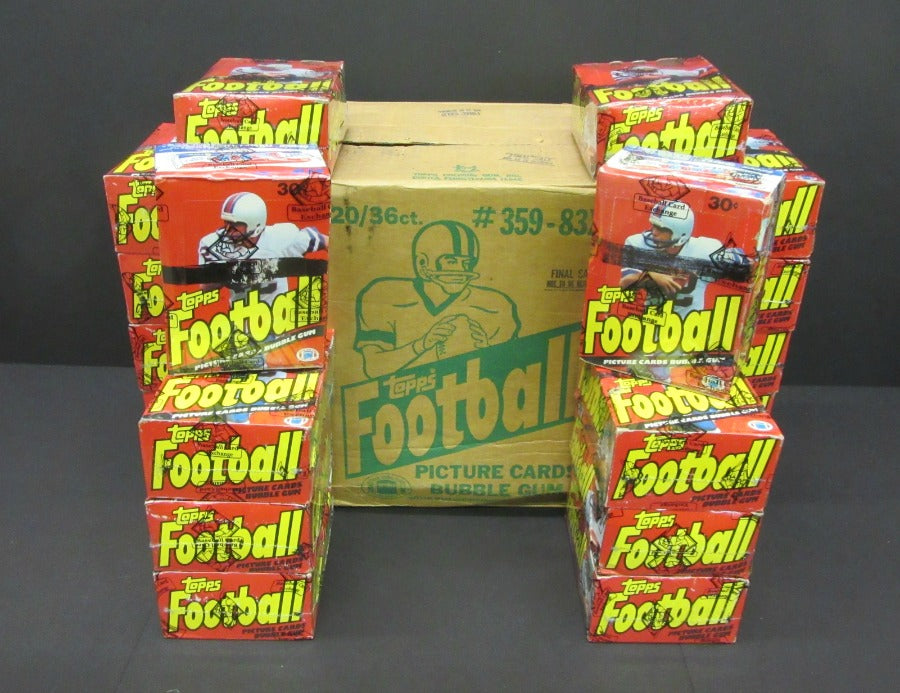 1983 Topps Football Unopened Wax Case (1981 Display) (20 Box) (BBCE)