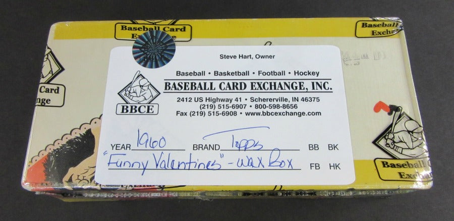 1960 Topps New Funny Valentines Unopened Wax Box (BBCE)