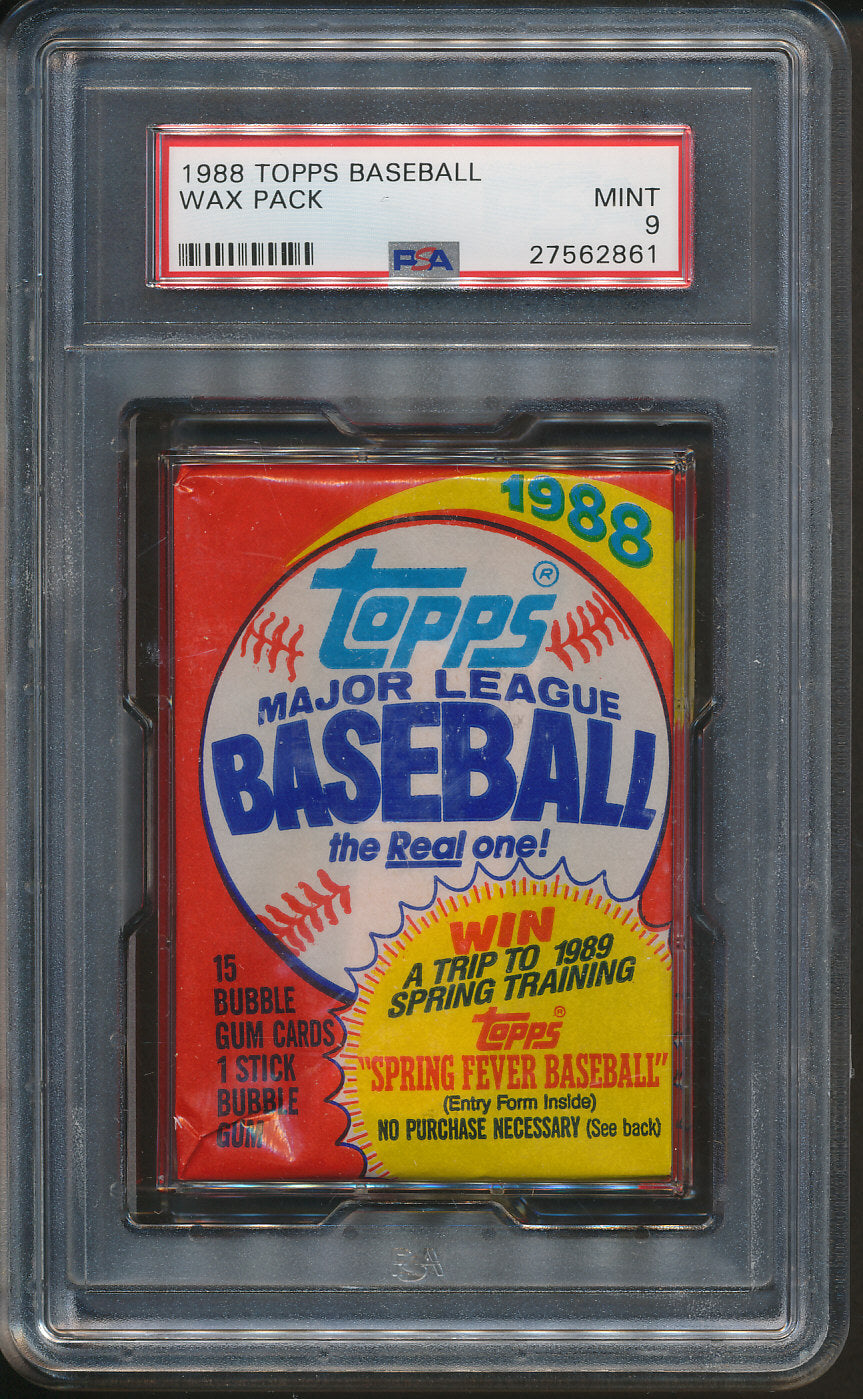 1988 Topps Baseball Unopened Wax Pack PSA 9