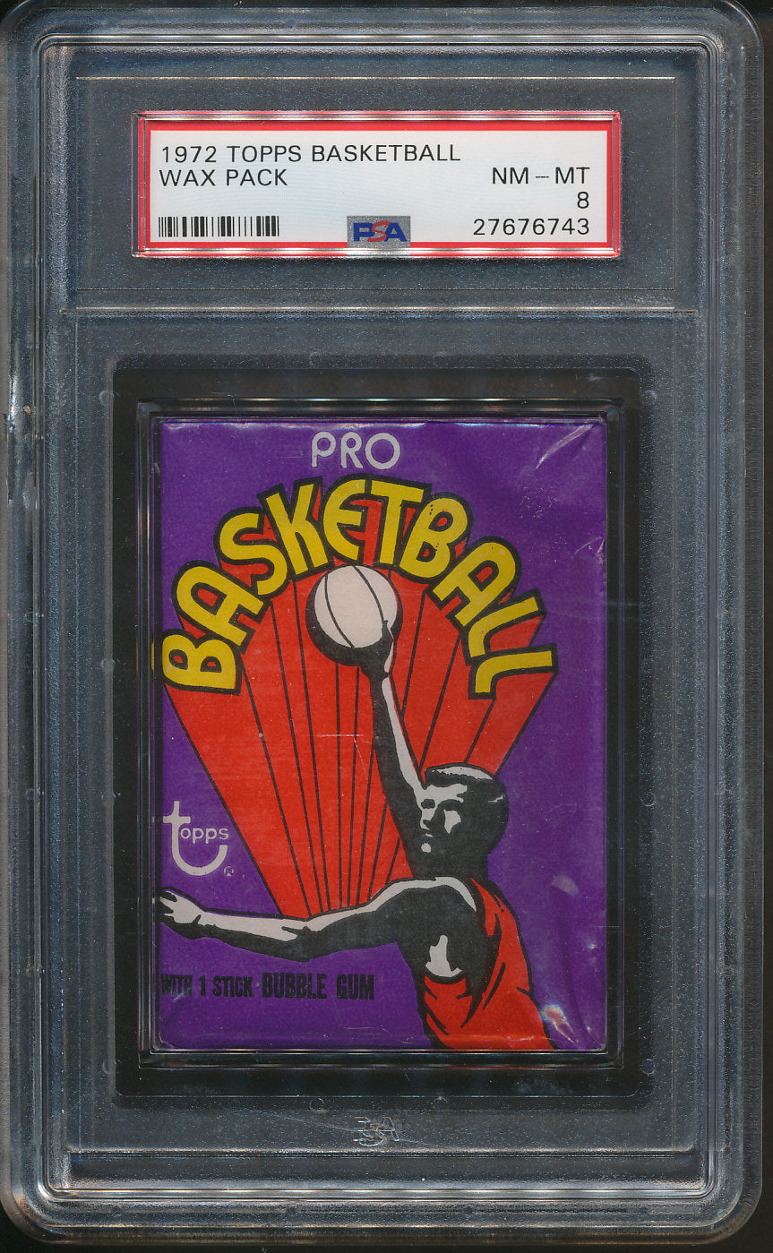 1972/73 Topps Basketball Unopened Wax Pack PSA 8