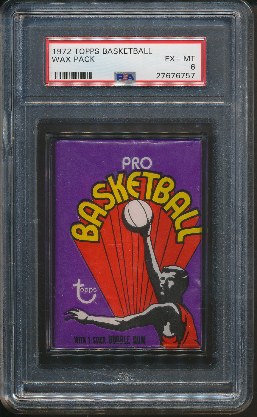 1972/73 Topps Basketball Unopened Wax Pack PSA 6