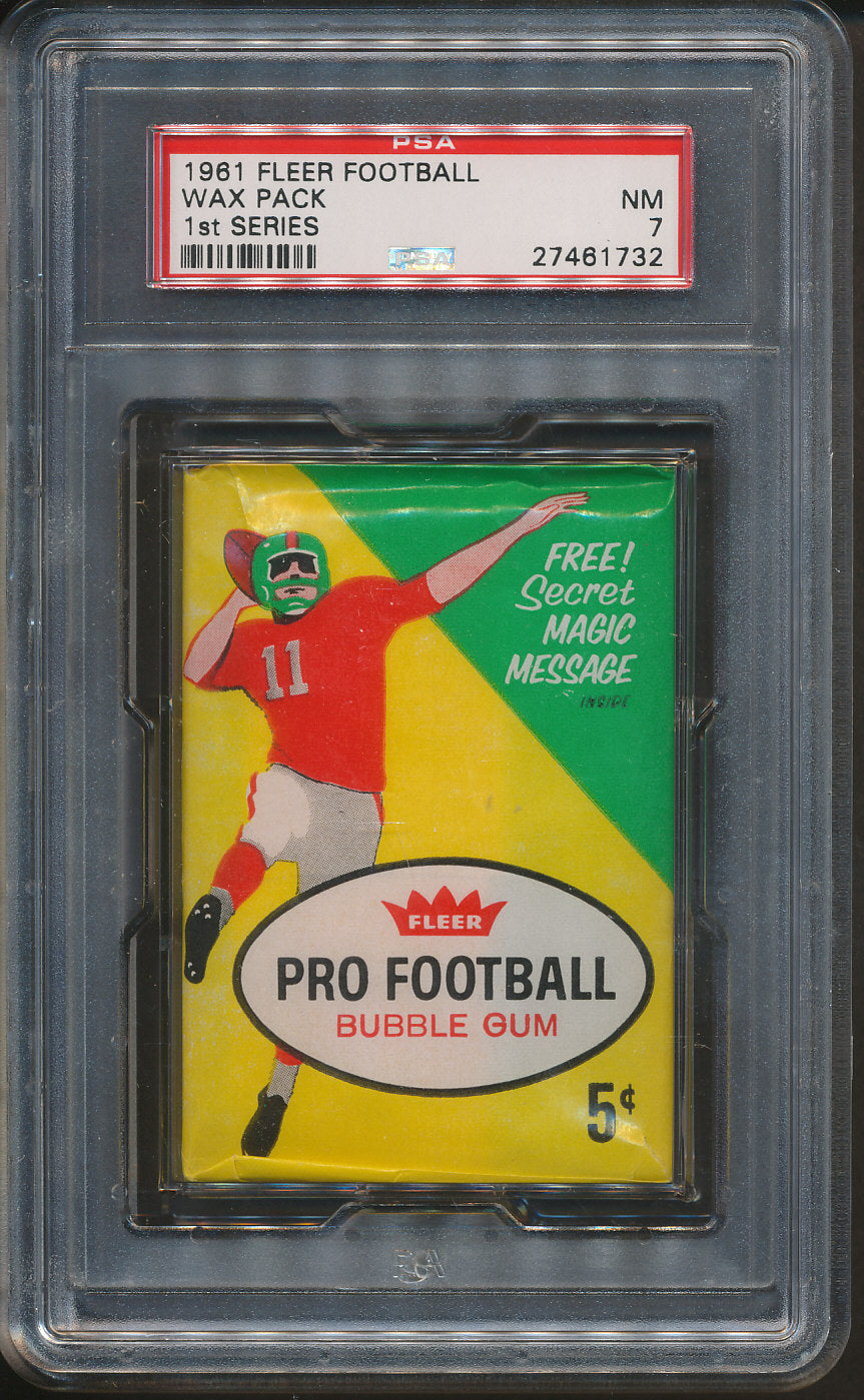 1961 Fleer Football Unopened Series 1 Wax Pack PSA 7