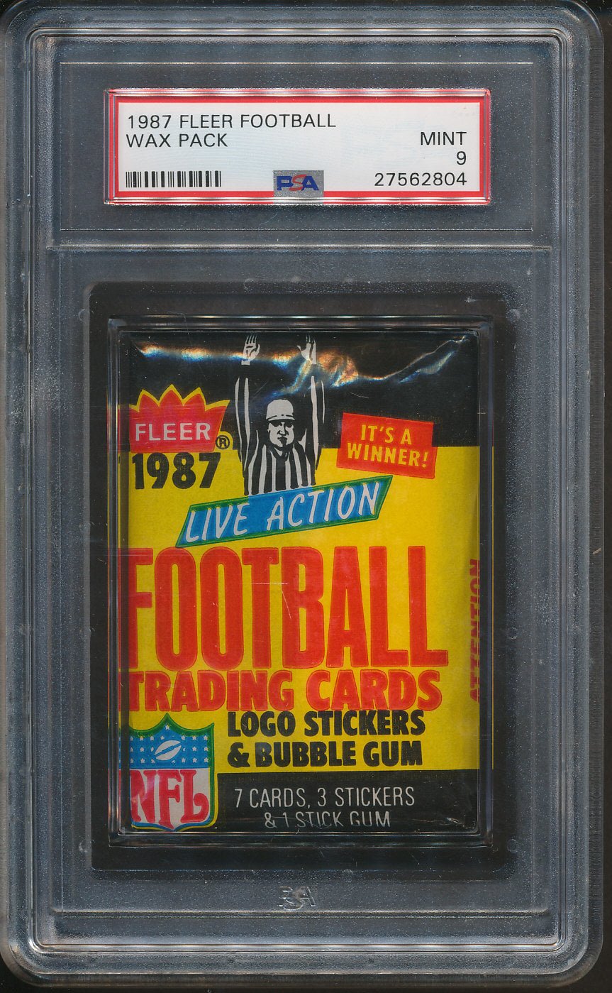 1987 Fleer Football Unopened Wax Pack PSA 9