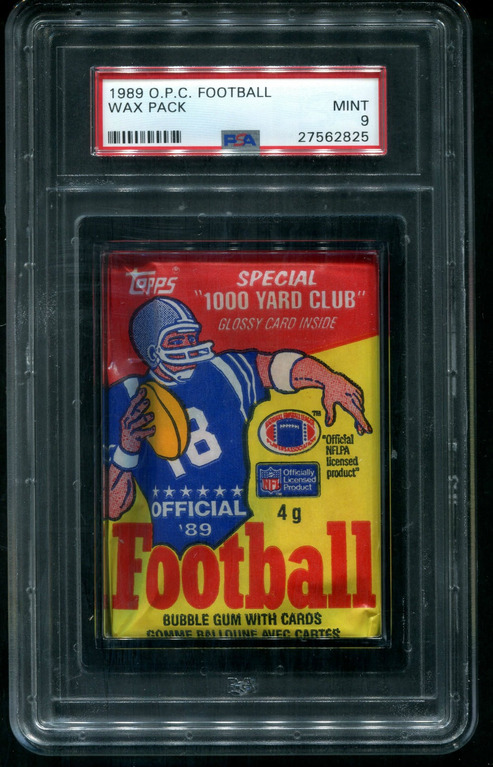 1989 OPC Football Unopened Wax Pack PSA MINT 9