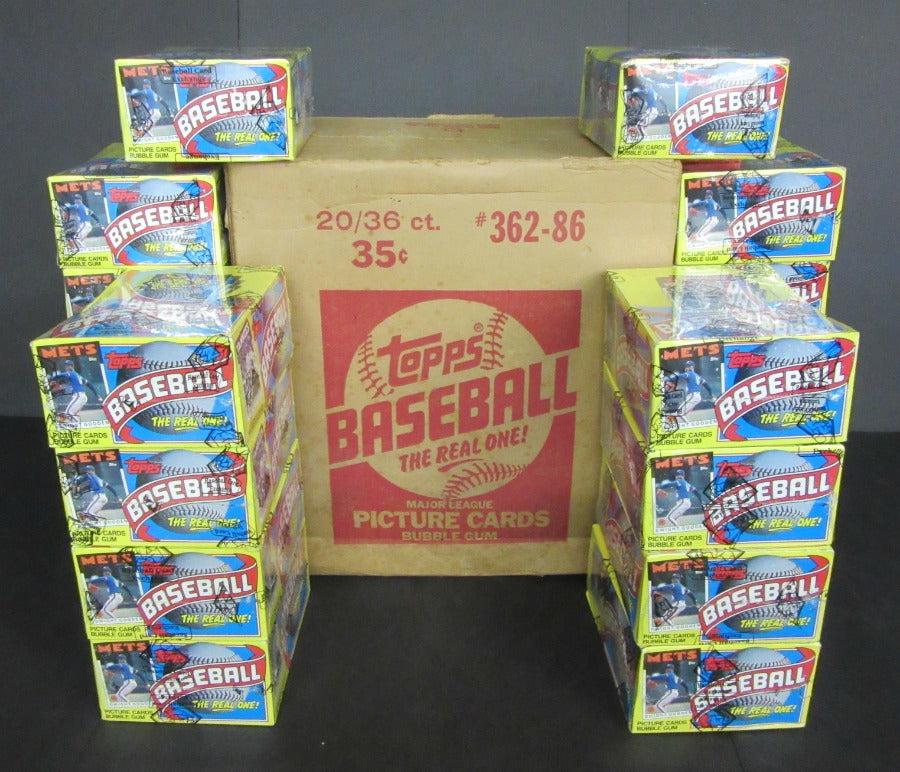 1986 Topps Baseball Unopened Wax Case (20 Box) (Wrapped) (FASC)