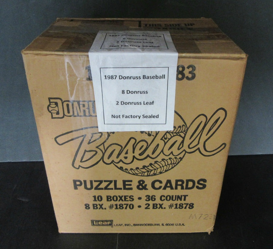 1987 Donruss & Leaf Baseball Unopened Wax Case (10 Box) (8/2) (NFS)