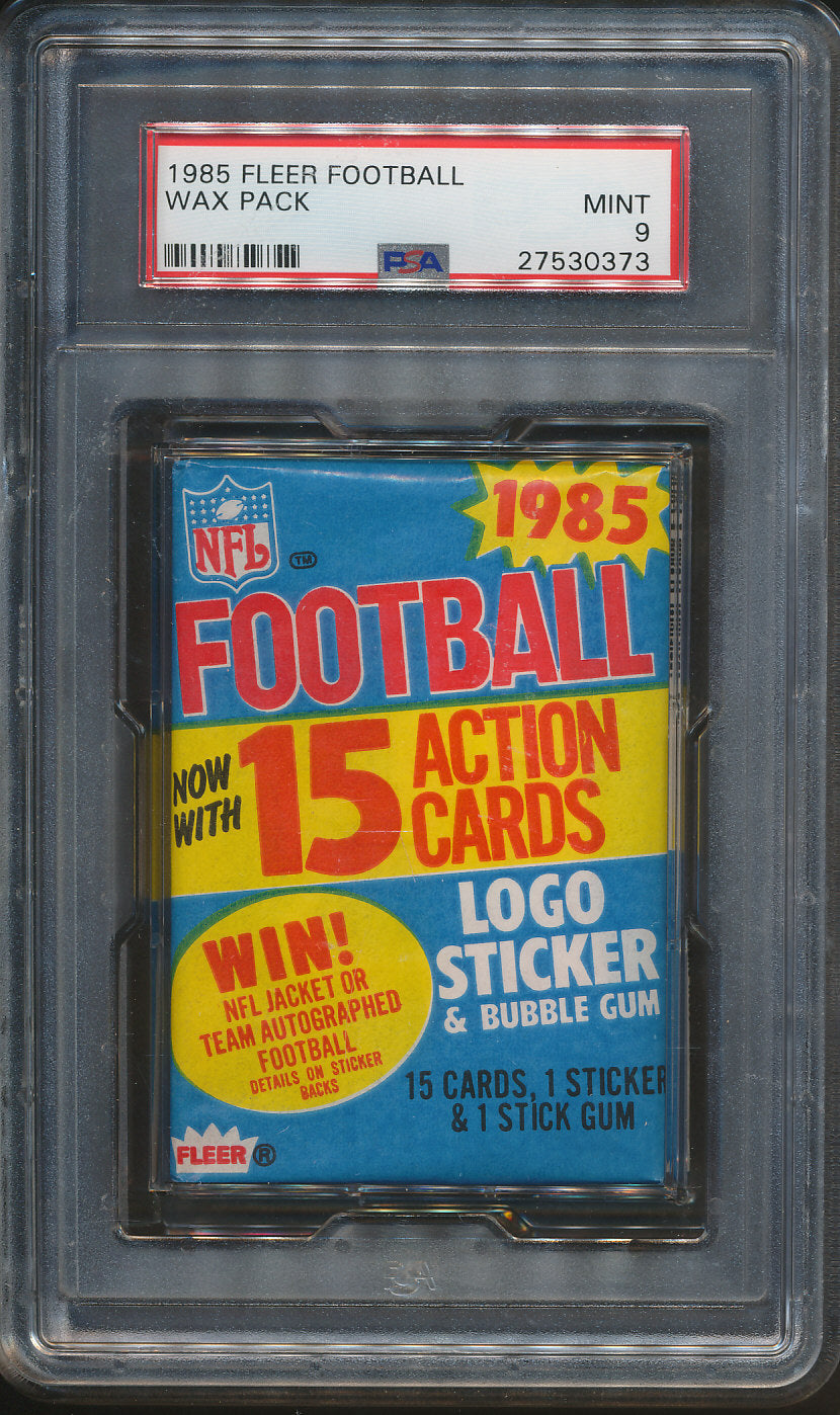 1985 Fleer Football Unopened Wax Pack PSA 9