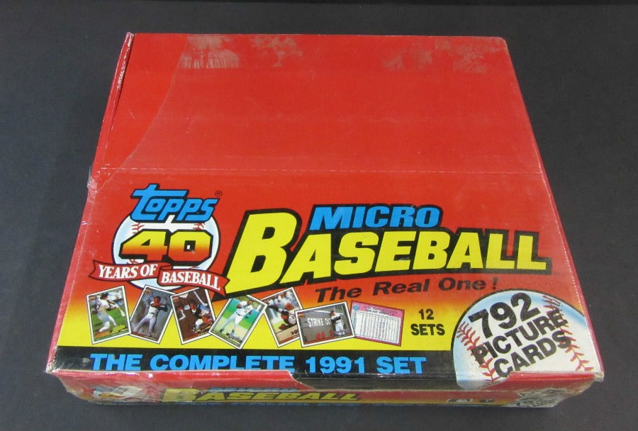 1991 Topps Baseball Micro Factory Set Case (12 Sets)