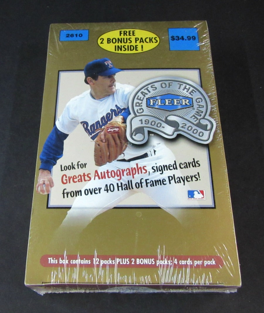 2000 Fleer Greats Of The Game Baseball Blaster Box (14/4)