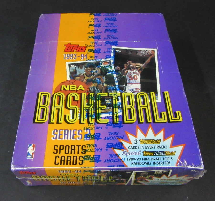 1993/94 Topps Basketball Series 2 Rack Box