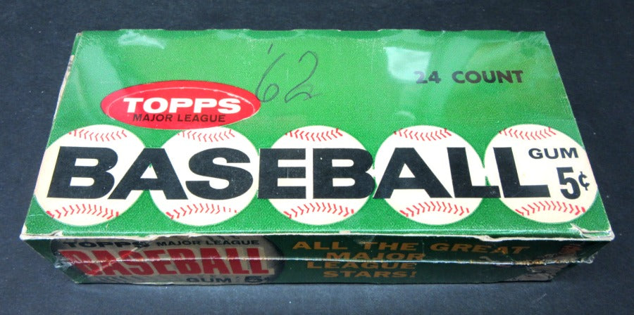1962 Topps Baseball 5 Cent Empty Display Box (Box 2)