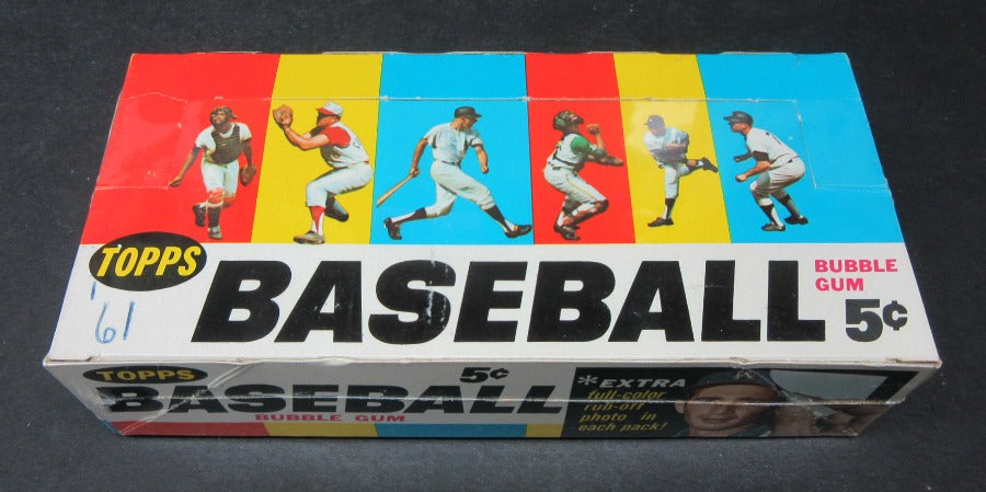 1966 Topps Baseball 5 Cent Empty Display Box (Extra Rub-off)