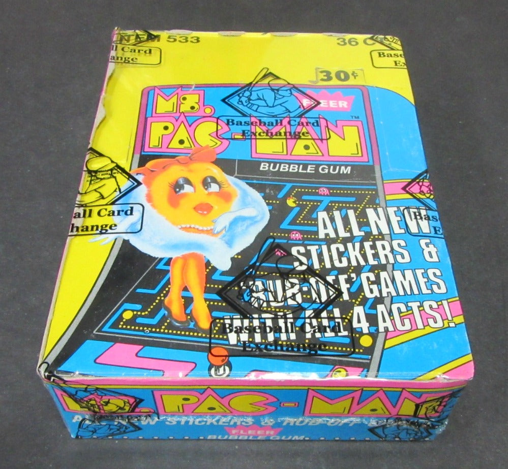 1981 Fleer Ms. Pac-Man Unopened Wax Box