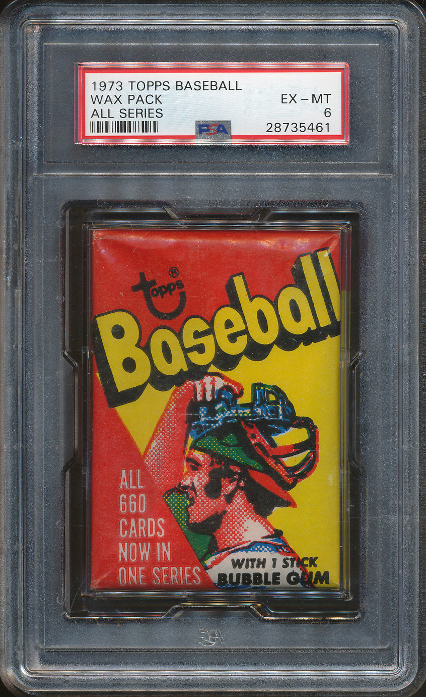 1973 Topps Baseball Unopened All Series Wax Pack PSA 6