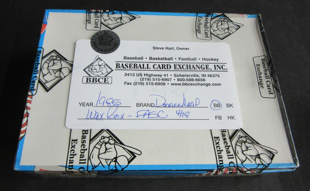 1985 Donruss Leaf Baseball Unopened Wax Box (FASC)