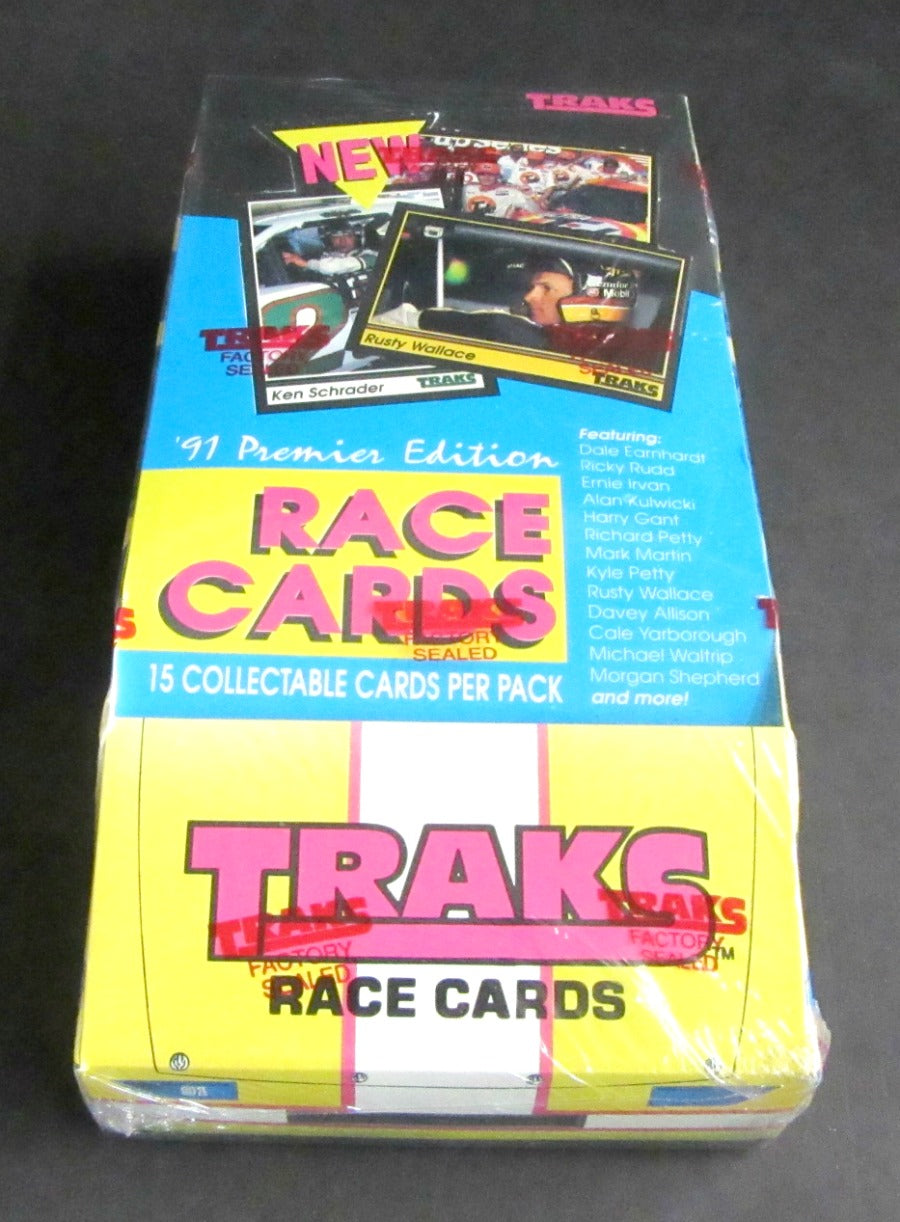 1991 Traks Racing Race Cards Box