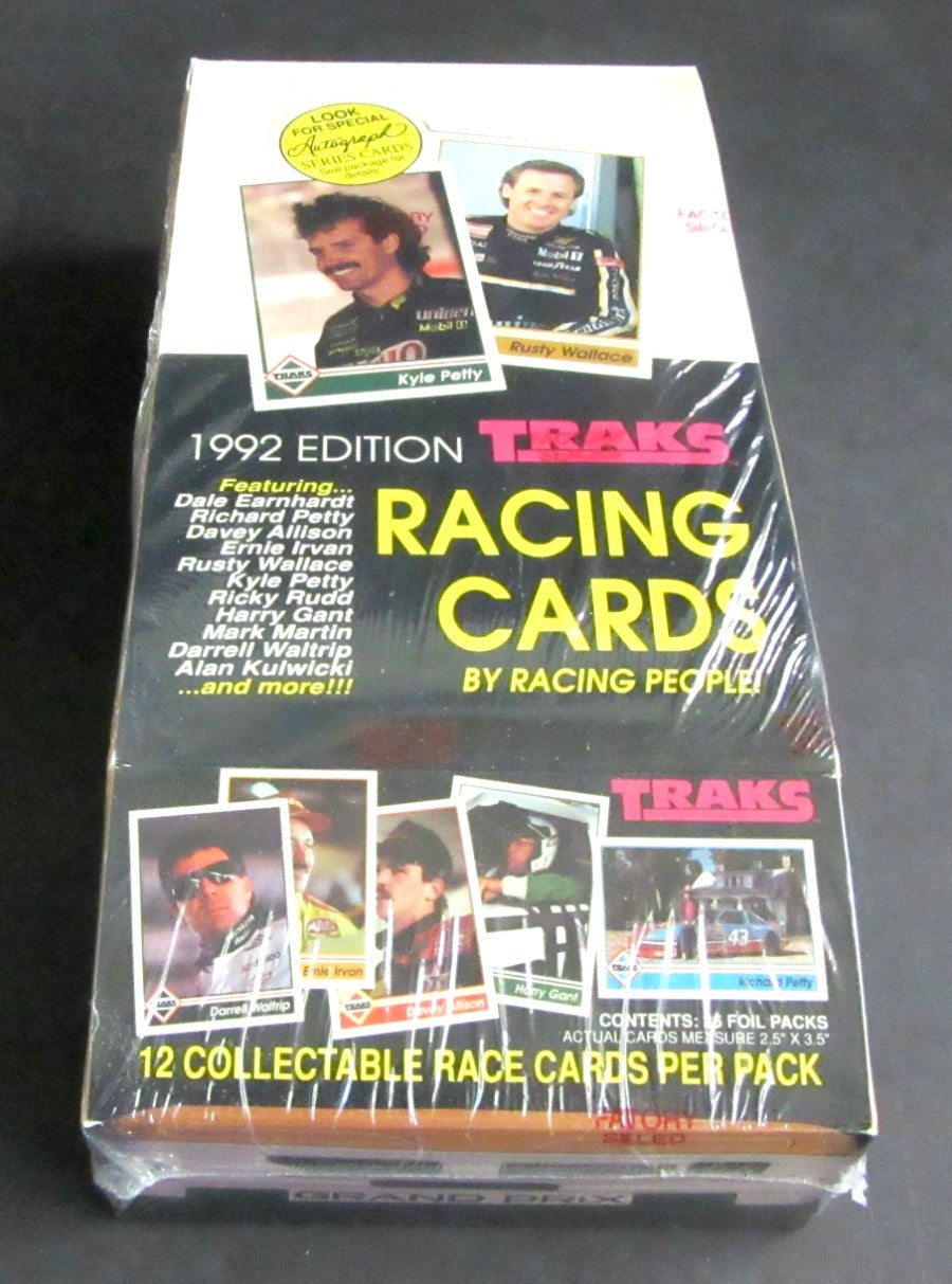 1992 Traks Racing Race Cards Box