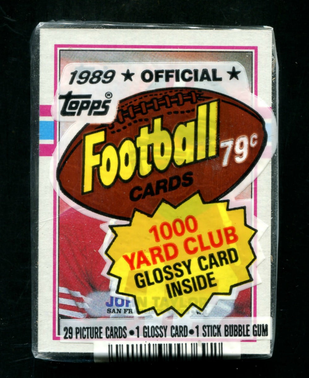 1989 Topps Football Unopened Cello Pack