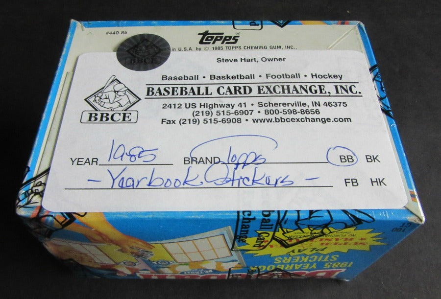 1985 Topps Baseball Yearbook Stickers Unopened Box (BBCE)